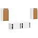 Set mobile TV 4 pz Bianco Legno ingegnerizzato - Foto miniatura 8