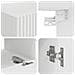 Set mobile TV 4 pz Bianco Legno ingegnerizzato - Foto miniatura 9