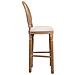 Sgabello In Legno Imbottito Panna 48x42x76/121h - Foto miniatura 3