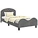 Struttura letto bambini con testata Grigio Scuro 90 x 200 cm - Foto miniatura 1