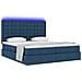 Letto con luci a strisce a LED Blu 200 x 200 cm Tessuto - Foto miniatura 3