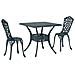 Set di Tavolo da Giardino 3 pcs Verde Alluminio pressofuso - Foto miniatura 1