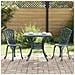 Set di Tavolo da Giardino 3 pcs Verde Alluminio pressofuso - Foto miniatura 2