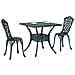Set di Tavolo da Giardino 3 pcs Verde Alluminio pressofuso - Foto miniatura 3