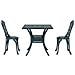 Set di Tavolo da Giardino 3 pcs Verde Alluminio pressofuso - Foto miniatura 6
