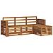 Set divani 4 pcs Naturale Legno di Acacia Massello - Foto miniatura 1