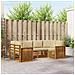 Set divani con cuscino 20 pcs Naturale Legno di Acacia Massello - Foto miniatura 2
