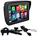K600 Navigatore Gps Per Moto Con Doppio Bluetooth Telefonate Mappe Sistema Carplay E Android Auto Tf Card Per Musica E Film Staffa Rinforzata Manubrio - Foto miniatura 1