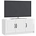 Mobile TV Bianco Lucido 99 x 34,5 x 47 cm Legno ingegnerizzato - Foto miniatura 2