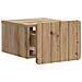 Mobiletto da notte a muro con cassetto 2 pcs Rovere Artigianale - Foto miniatura 4