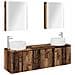 Set di Armadi da Bagno 5 pcs Legno antico Legno ingegnerizzato - Foto miniatura 1