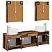 Set di Armadi da Bagno 5 pcs Legno antico Legno ingegnerizzato - Foto miniatura 8