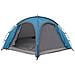 Tenda da trekking con telo impermeabile 3 persona Blu - Foto miniatura 6