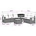 Set di divani 8 pz Nero Rattan sintetico e Acciaio - Foto miniatura 2