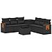 Set di divani 8 pz Nero Rattan sintetico e Acciaio - Foto miniatura 1