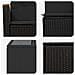 Set di divani 8 pz Nero Rattan sintetico e Acciaio - Foto miniatura 4