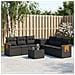 Set di divani 8 pz Nero Rattan sintetico e Acciaio - Foto miniatura 6
