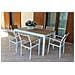 Tavolo Rettangolare Allungabile In Alluminio Bianco E Polywood Marrone 200/300 X 100 Da Esterno Giardino, Per Ristorante - Foto miniatura 1