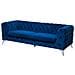 Divano A 3 Posti In Tessuto Blu Scuro Sotra - Foto miniatura 12
