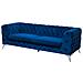 Divano A 3 Posti In Tessuto Blu Scuro Sotra - Foto miniatura 9