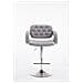 Sgabello Design Dublin In Tessuto - Sgabello Bar Girevole E Regolabile In Altezza 65-85 CM - Sgabello Alto Con Schienale E Braccioli Grigio - Foto miniatura 4
