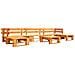 Set Divani Da Giardino Su Pallet 6pz Marrone Miele Legno Fsc - Foto miniatura 1