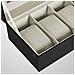 6-slot Contenitore Di Vigilanza Vetro Sormontato Storage Case Vigilanza Dellesposizione Come Regalo Con Velvet Lining Cuscini E Lock 30 X 112 X 8 Cm Nero Jwb06be - Foto miniatura 4