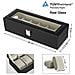 6-slot Contenitore Di Vigilanza Vetro Sormontato Storage Case Vigilanza Dellesposizione Come Regalo Con Velvet Lining Cuscini E Lock 30 X 112 X 8 Cm Nero Jwb06be - Foto miniatura 3