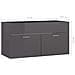 Mobile Lavabo Grigio Lucido 90x38,5x46 cm in Legno Multistrato - Foto miniatura 9