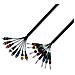 K3 L8 PC 0500 5m 8 x RCA 8 x 6.35mm TRS Nero cavo audio - Foto miniatura 1