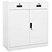 Armadio per Ufficio Bianco 90x40x102 cm in Acciaio - Foto miniatura 1