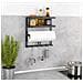 Mensola Da Cucina Multifunzione Gala Con Portasciugamani E Ganci, Nero, Wenko - Foto miniatura 3