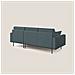 Arthur Divano Moderno Angolare In Velluto Morbido Impermeabile T01 224 Cm Sinistro Petrolio - Foto miniatura 3