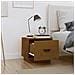 Comodino Miele 40x34x35 Cm In Legno Massello Di Pino - Foto miniatura 3