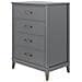 Westerleigh Comò Con 4 Cassetti In Mdf Grigio Grafite - Foto miniatura 1