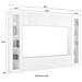 Parete Attrezzata Giuliano, Set Salotto Porta Tv A 4 Ante, Mobile Soggiorno Multiuso Con Vetrina E Luce Led, 100% Made In Italy, Cm 260x30h180, Antracite - Foto miniatura 3