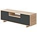 Mobile Porta Tv Visalia, Credenza Per Televisione Da Soggiorno, Supporto Tv A 3 Ante, Credenza Bassa, 150x41h46 Cm, Rovere - Foto miniatura 2