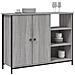 Credenza Grigio Sonoma 100x33x75 Cm In Legno Multistrato - Foto miniatura 3