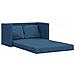 Divano Letto da Terra 2 in 1 Blu 112x174x55 cm Tessuto - Foto miniatura 2