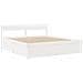 Letto Senza Materasso Bianco 180x200 Cm Legno Massello Di Pino - Foto miniatura 3