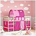 Letto a Soppalco con Tunnel Bambini Rosa 80x200cm Massello Pino - Foto miniatura 6