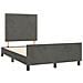 Giroletto Senza Materasso Grigio Scuro 120x190 Cm Velluto - Foto miniatura 3