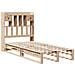 Letto Libreria Senza Materasso 90x190 Cm Legno Massello Pino - Foto miniatura 3