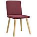 Sedie Da Pranzo 4 Pz Rosso Vino In Tessuto - Foto miniatura 3