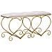 Panca Cuore 4 - Oro - Metallo - 105x37,5x51,5 Cm - Foto miniatura 1