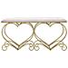 Panca Cuore 4 - Oro - Metallo - 105x37,5x51,5 Cm - Foto miniatura 2