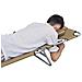 Lettino Pieghevole E Cuscino Schienale Regolabile Grigio Talpa - Foto miniatura 5