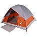 Tenda da Campeggio a Cupola 3 Persone Arancione Impermeabile - Foto miniatura 6