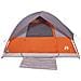 Tenda da Campeggio a Cupola 3 Persone Arancione Impermeabile - Foto miniatura 7