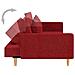 Divano Letto a 2 Posti con 2 Cuscini Rosso Vino in Tessuto - Foto miniatura 7